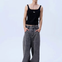 Load image into Gallery viewer, Square Neck Ribbed Slim Fit Tank Top
