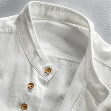 Load image into Gallery viewer, Solid Color Stand Collar Slim Shirt
