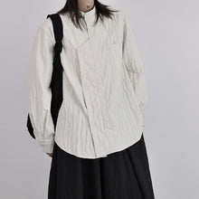 Load image into Gallery viewer, Loose Irregular Button Textured Shirt
