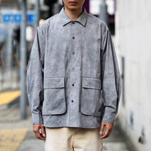 Load image into Gallery viewer, 50D Seersucker Special Dyed Round Hem Shirt Jacket
