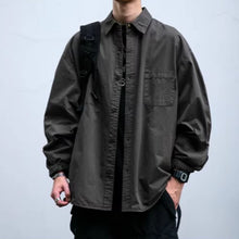 Load image into Gallery viewer, Japanese Retro Textured Long-sleeved Shirt
