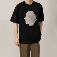 Load image into Gallery viewer, American Embroidery Round Neck Loose Casual T-shirt
