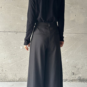 Simple Two-button Wide-leg Trouser Culottes