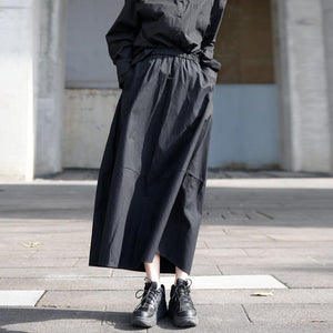 Black Bud A-line Skirt