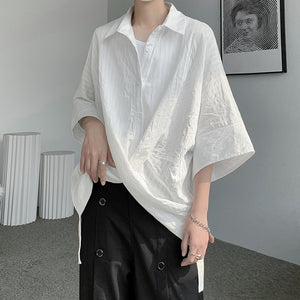 Cross Hem Irregular Shirt