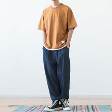 Load image into Gallery viewer, Japanese Loose Drop Shoulder Fake Two Piece T-shirt
