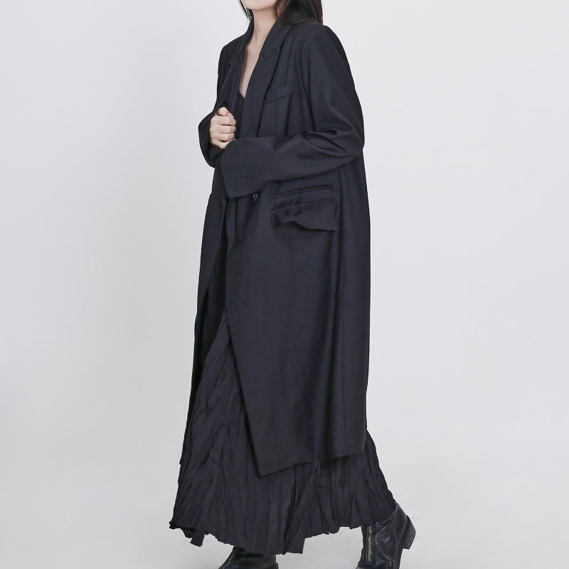 Autumn And Winter All-match Simple Neutral Mid-length Windbreaker