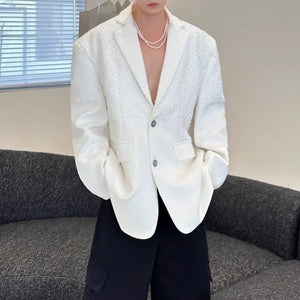 Mesh Panel Casual Suit Jacket