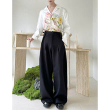 Load image into Gallery viewer, Mid-high Waist Pleated Casual Pants
