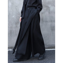 Load image into Gallery viewer, Deconstructed Ribbon Straight Wide-Leg Trouser Culottes
