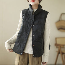 Load image into Gallery viewer, Loose Stand Collar Thickened Short Vest

