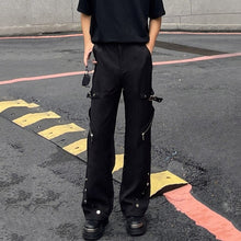 Load image into Gallery viewer, American Deconstructed Zippered Straight-leg Trousers
