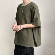 Load image into Gallery viewer, Japanese Loose Large Collar Cotton and Linen T-shirt
