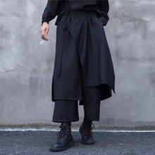 Load image into Gallery viewer, Faux Two-piece Wide-leg Asymmetrical Skirt Pants
