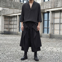 Load image into Gallery viewer, Vintage Ice Silk Loose Zen Clothes Half Sleeve T-shirt
