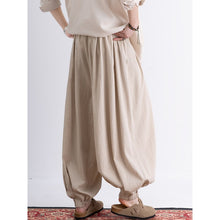 Load image into Gallery viewer, Loose Wide Leg Ankle Tied Lantern Pants
