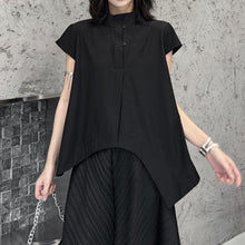 Load image into Gallery viewer, Women's Irregular Stand-up Collar Casual Shirt
