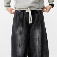 Load image into Gallery viewer, Japanese Retro Machete Denim Loose Wide-leg Harem Pants
