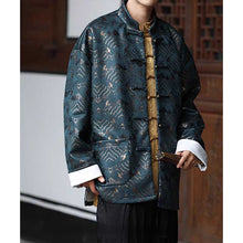 Load image into Gallery viewer, Stand-up Collar Brocade Sea Pattern Jacket
