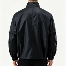 Load image into Gallery viewer, Retro Corduroy Collar and PU Leather Stand-up Collar Jacket
