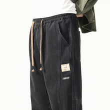 Load image into Gallery viewer, Heavyweight Loose Washed Denim Cargo Jogger Pants
