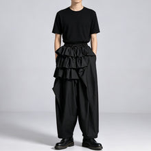Load image into Gallery viewer, Japanese Asymmetric Loose Wide-Leg High-Waisted Skirt-Pants
