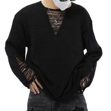 Load image into Gallery viewer, Destructive Style Long Sleeve Knitted Sweater
