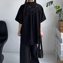Load image into Gallery viewer, Heavy Floral Hollow Cuban Collar Shirt
