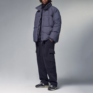 Solid Color High Collar Warm Down Jacket