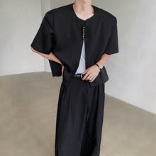 Load image into Gallery viewer, Padded Shoulder Loose Short Suit Jacket
