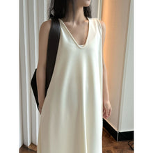 Load image into Gallery viewer, Women's Deep V Neck Asymmetric Curved Balloon Dress

