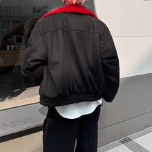 Load image into Gallery viewer, Winter Suede Loose-fitting Fur-lined Cotton Coat
