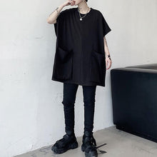 Load image into Gallery viewer, Loose pockets Round neck Short Sleeve T-shirt
