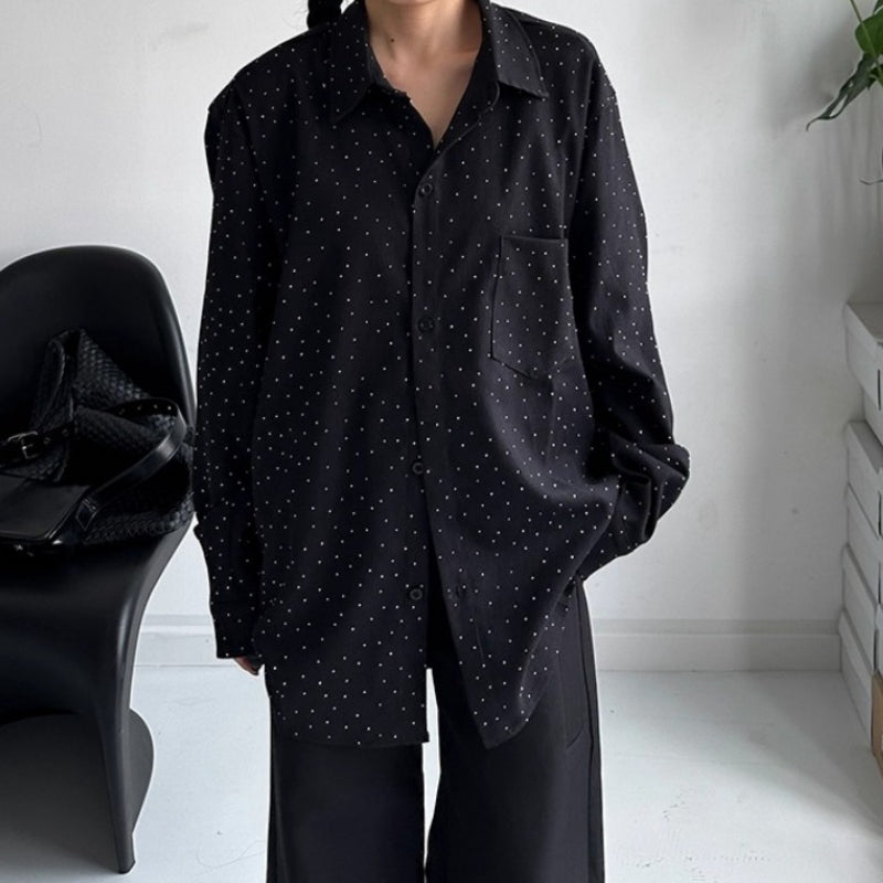 Heavy Diamond Craft Loose Casual Shirt