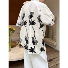 Load image into Gallery viewer, 3D Embroidered Bow Tie Short-Sleeve Shirt
