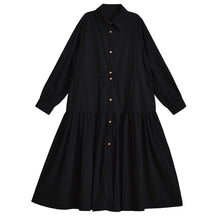 Load image into Gallery viewer, Black Loose Long-sleeved Dress
