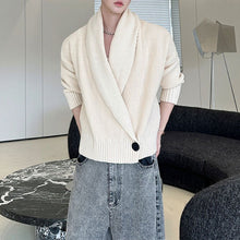 Load image into Gallery viewer, Lapel Button-down Knitted Sweater Coat
