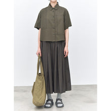 Load image into Gallery viewer, Women's Japanese Minimalist Zigzag Stitch Short Sleeve Shirt
