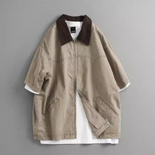 Load image into Gallery viewer, Japanese Retro Patchwork Loose Casual T-shirt
