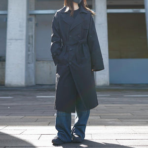 Black Knee-length Trench Coat