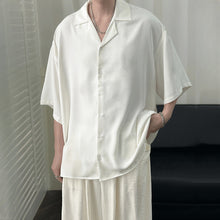 Load image into Gallery viewer, Cuban Collar Ice Silk Loose Casual Shirt
