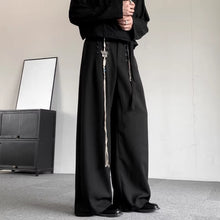 Load image into Gallery viewer, Japanese Retro Button Irregular Loose Straight Trousers
