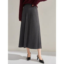 Load image into Gallery viewer, Women's High-waisted Loose Pleated Midi Skirt
