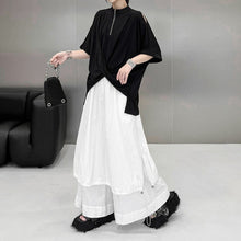 Load image into Gallery viewer, Women's Cross-over Hem Zipper T-shirt
