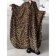 Load image into Gallery viewer, Women's Leopard Print Loose Belted Batwing Sleeve Dress
