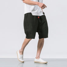 Load image into Gallery viewer, Cotton and Linen Loose Elastic Waist Shorts
