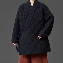 Load image into Gallery viewer, Women’s Cross-collar Loose Quilted Coat
