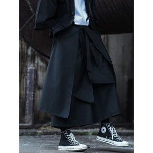 Dark Wide Leg Ninja Retro Culottes