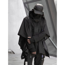 Load image into Gallery viewer, Waterproof Punk Hooded Dark Cape Techwear Jacket
