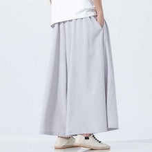 Load image into Gallery viewer, Retro Ice Silk Wide-Leg Skirt Pants

